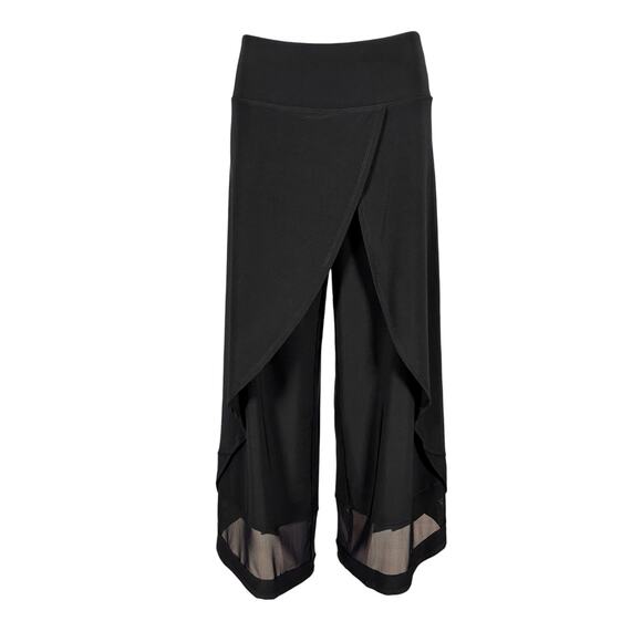 Compli-K Women's Black Tulip Pants Size L Wide Leg Dressy Pants NWT - Picture 1 of 5
